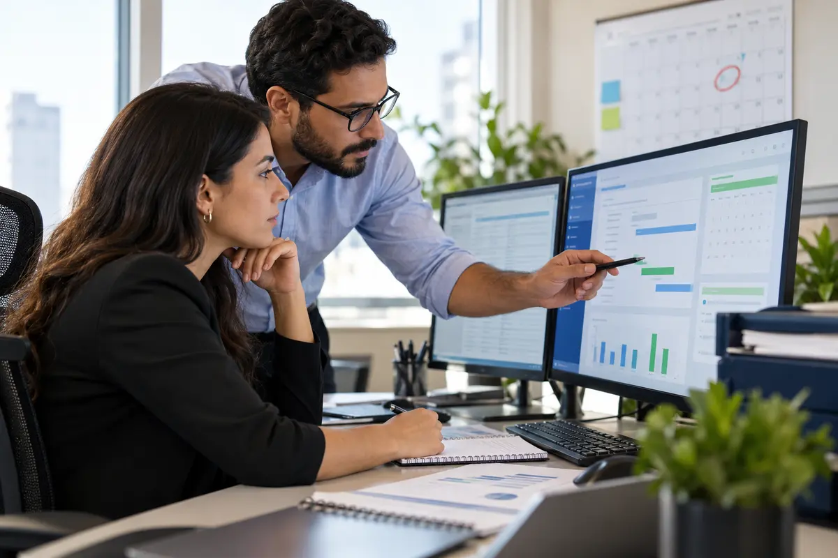 Equipe de departamento pessoal revisa atualizações do eSocial e calendário de implantação