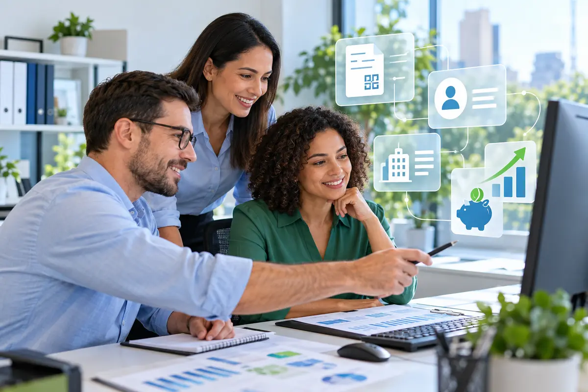 Equipe contábil usa consultas digitais de notas fiscais e cadastros oficiais