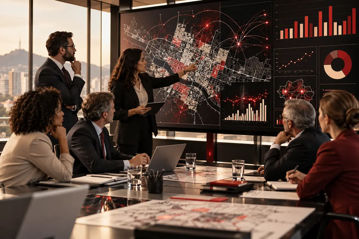 Equipe analisa painel de inteligência tributária municipal e dados de arrecadação